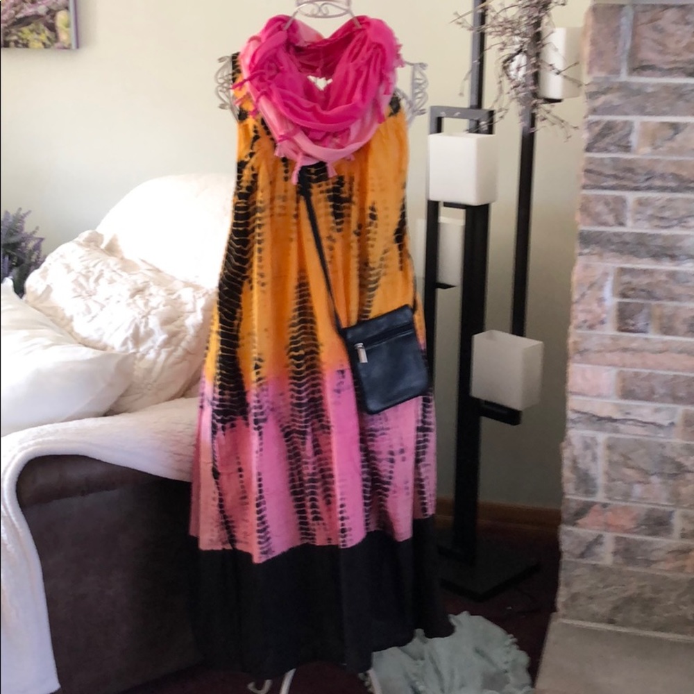 Tye dye sleeveless dress